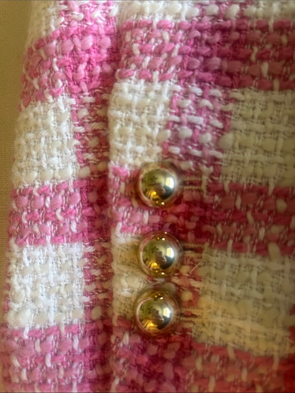 Mango Pink and White Tweed Set - Picture 13 of 15